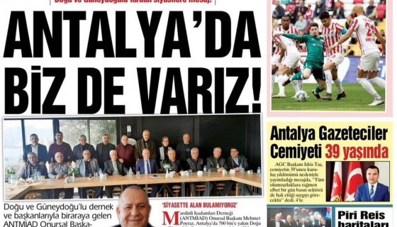 ANTALYA'DA BİZ DE VARIZ.